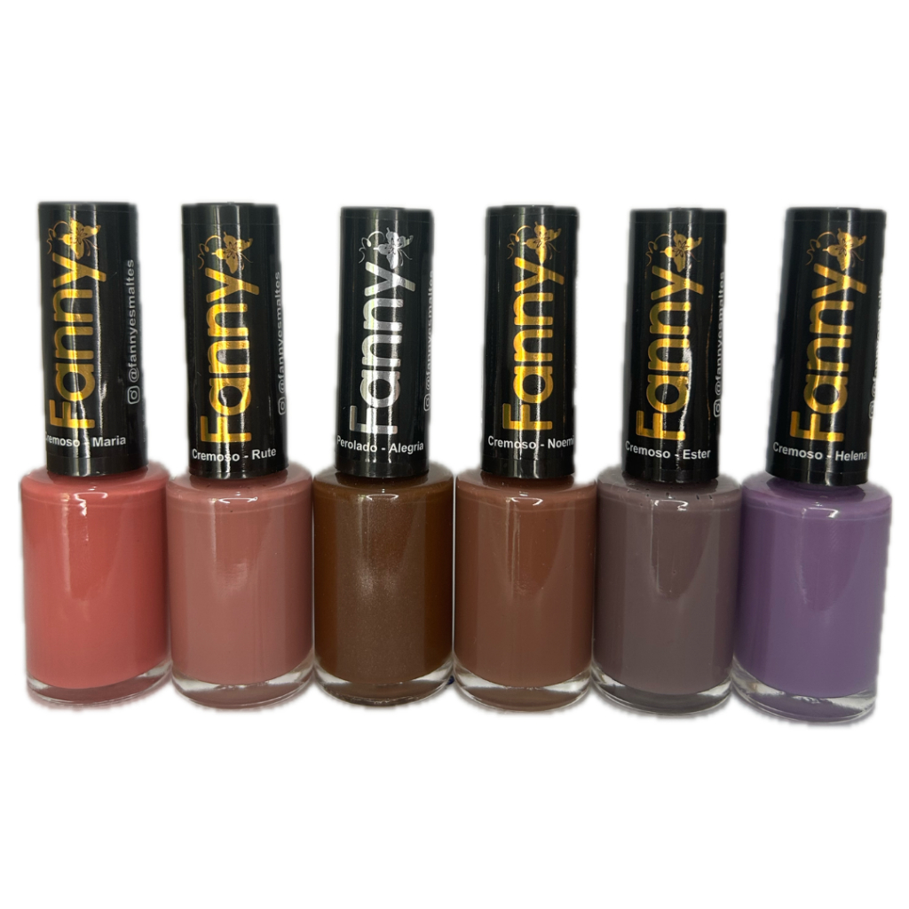Kit Elegância Esmaltes fanny - 6 Unidades Lançamento