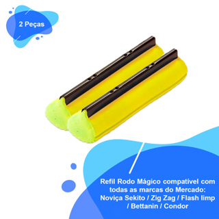 2 Unid. Refil Rodo Magico Mop Almofada Absorvente Esfregao Sekito em Oferta na Shopee