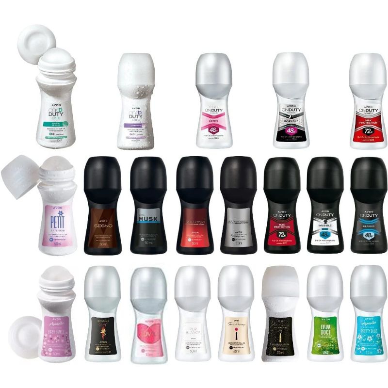Kit 8 un Desodorante Roll-on Avon Original Feminino e Masculino Avon