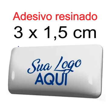 50 adesivos resinados personalizado ( 3x1,5 cm ) em Oferta na Shopee