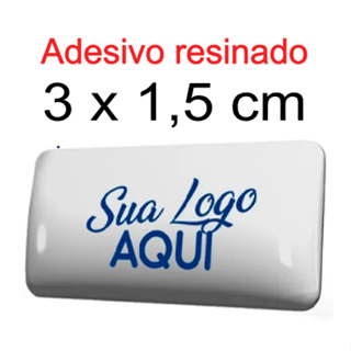 50 adesivos resinados personalizado ( 3x1,5 cm ) em Oferta na Shopee
