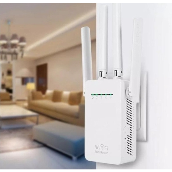 Repetidor e Roteador Wifi 4 Antenas Amplificador De Sinal 2800M Pix-link