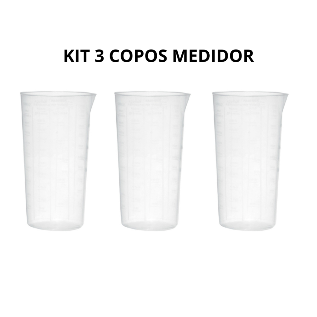 3 Copo Medidor 500ml  - Plasconex em Oferta na Shopee