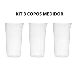 3 Copo Medidor 500ml  - Plasconex em Oferta na Shopee
