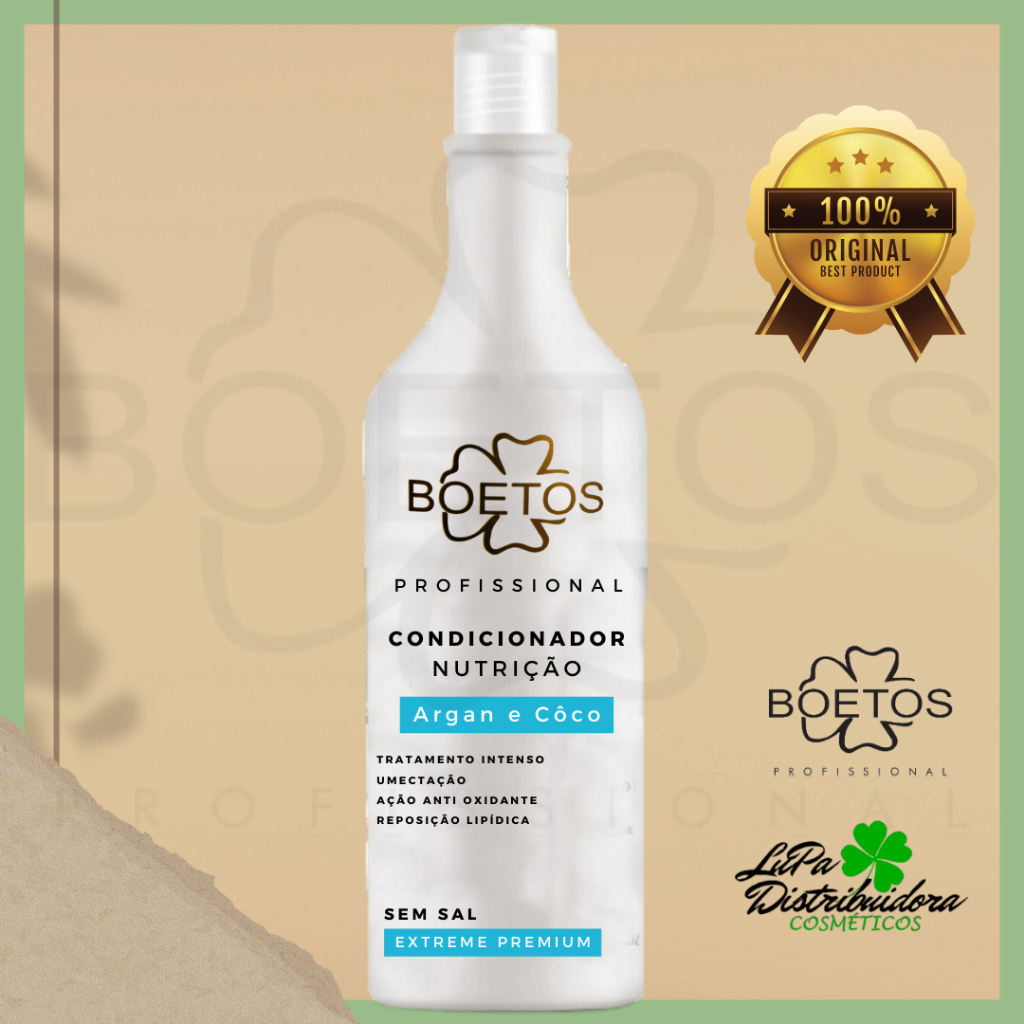 Condicionador Nutrição Argan, Côco e Manteiga de Murumuru Boetos 1L