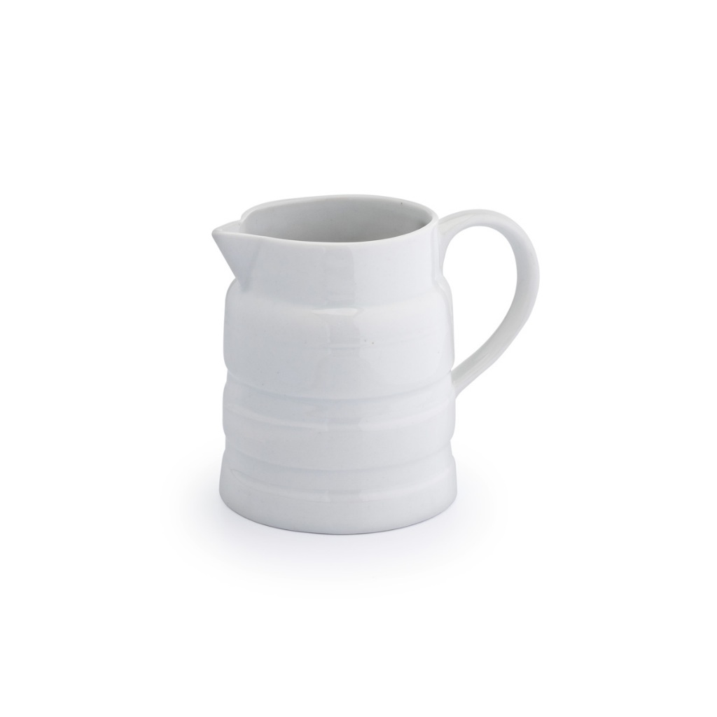 Jarra Leiteira Porcelana 300ml Branca – Ideal para Cafe da Manha Individual e Cha Rapido