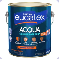 Tinta Esmalte Base Água Acetinado Branco 3,6l Eucatex