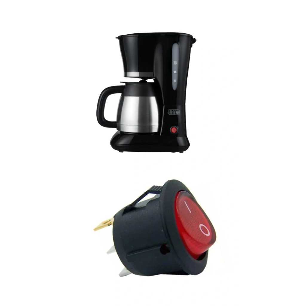 Botão Chave Interruptor Liga e Desliga Para Cafeteira Elétrica Mondial | Arno | Britânia