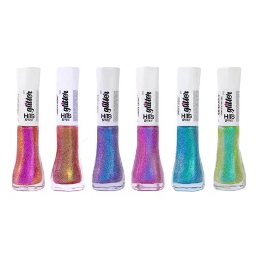 Kit Esmalte Hits Glitter Refletivo Diamante Multichrome