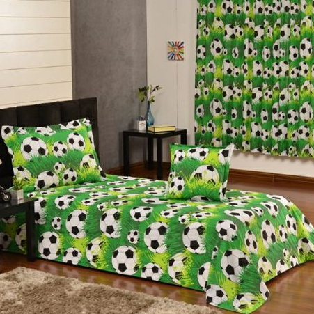 Jogo de Quarto Solteiro Infantil Kit 2 Peças lençol + Porta Travesseiro - Várias Estampas