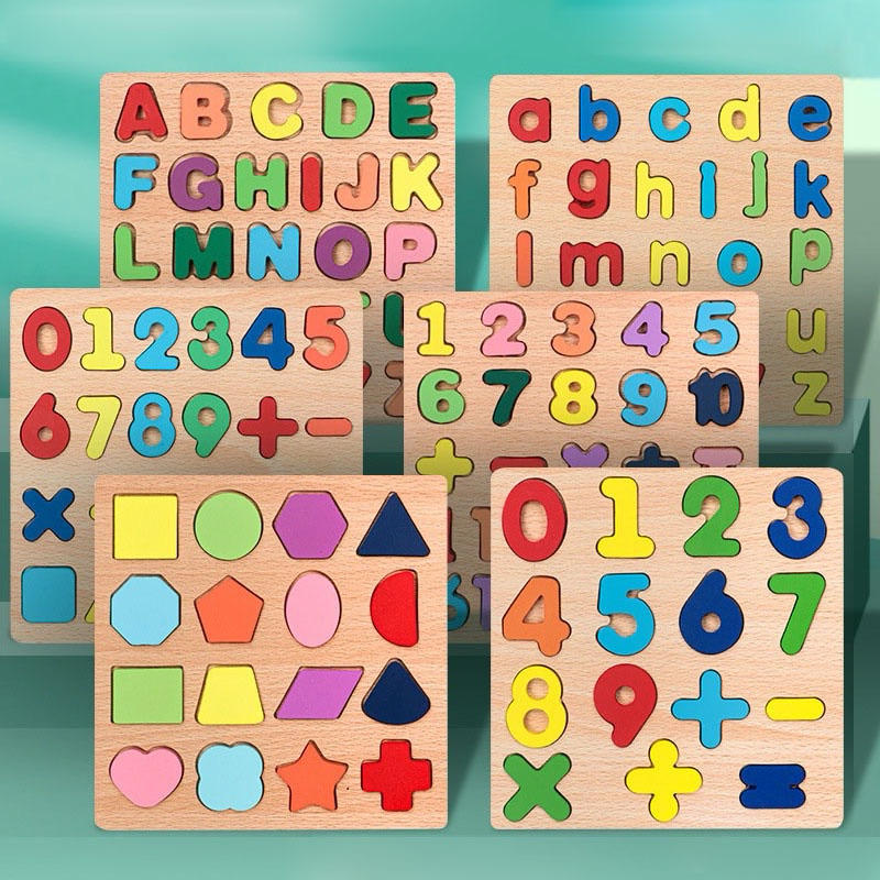 Alfabeto De Madeira Enigma Letras Números Educacionais Aprendizagem Presente Brinquedo