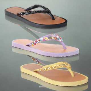 Chinelo Pedrarias Via Summer Sandália Rasteirinha Casual Dia a Dia Lançamento Verão 2025 em Oferta na Shopee