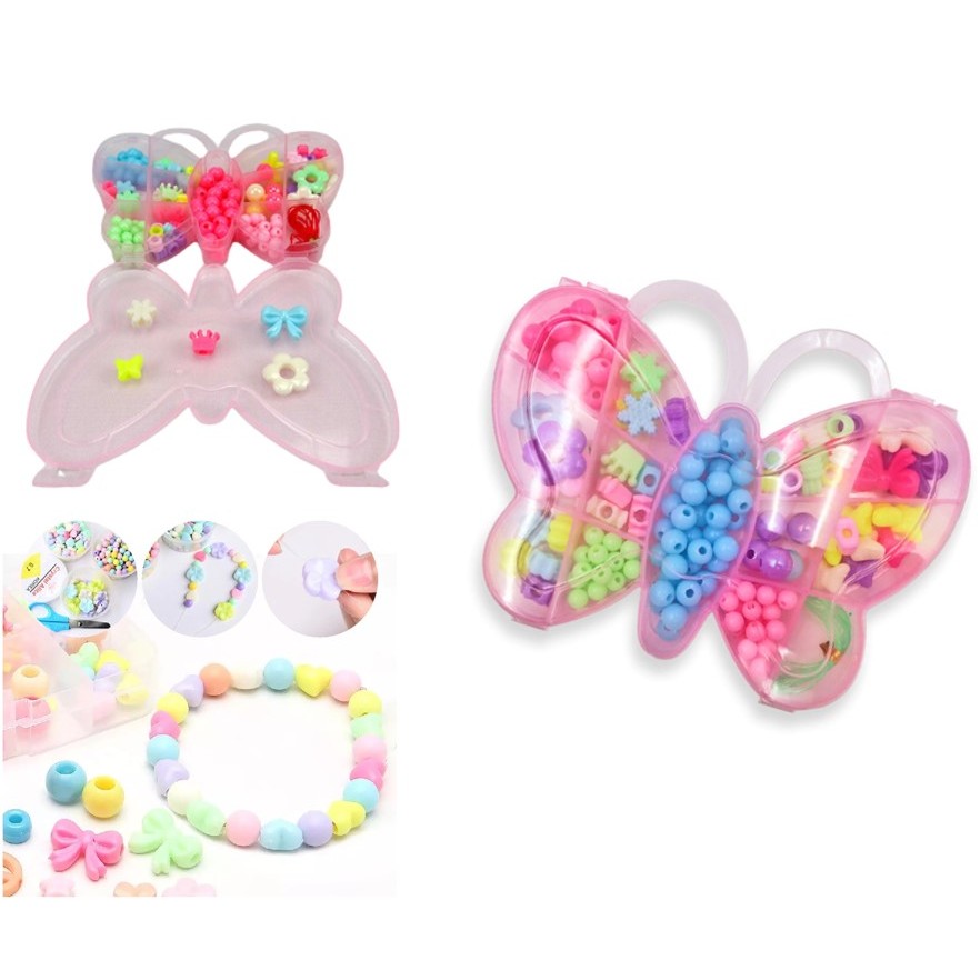 Kit De Miçangas Para Pulseiras Maleta Borboleta Infantil Completa em Oferta na Shopee