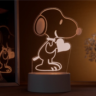 minária LED 3D de Mesa / Luz Noturna Presente Criativo / Decoração - snoopy, pets, desenho em Oferta na Shopee