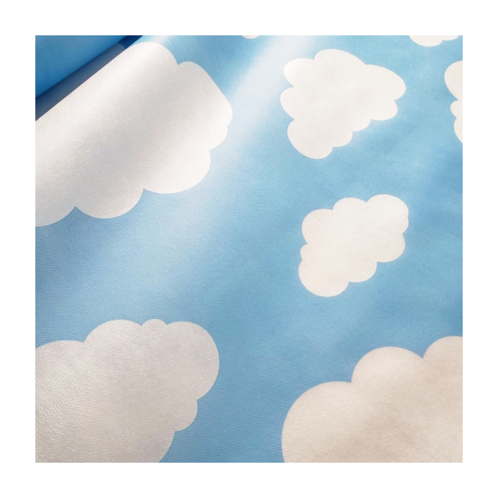 1-6 metros Tnt Estampado Nuvem Baby Infantil Decoracao Aniversário Mesa Parede Festa Cenário