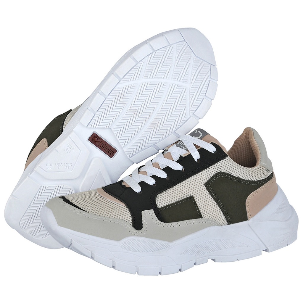 Tenis Feminino Sapatenis Crshoes Promoçao Verde Militar 2023 Oferta