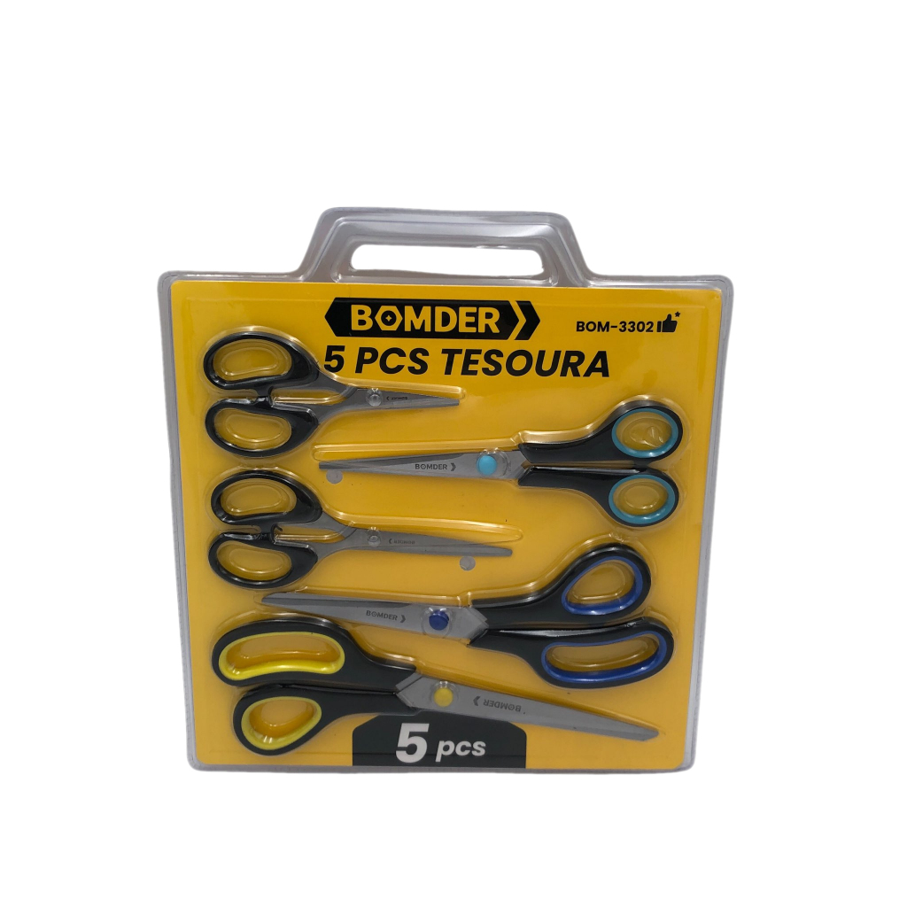 Kit 5 Tesoura Lamina De Aço Inoxidável Resistente Universal em Oferta na Shopee