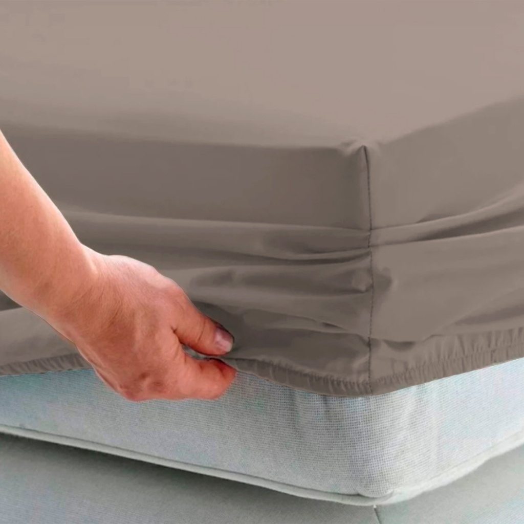 Lençol Casal c/ Elástico na Volta Toda Percal Flex 400  Fios Toque Macio