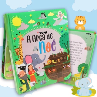 Livro Infantil A Arca De Noé Histórias Da Bíblia Almofadado Folhas Duras Premium Bíblia Infantil em Oferta na Shopee