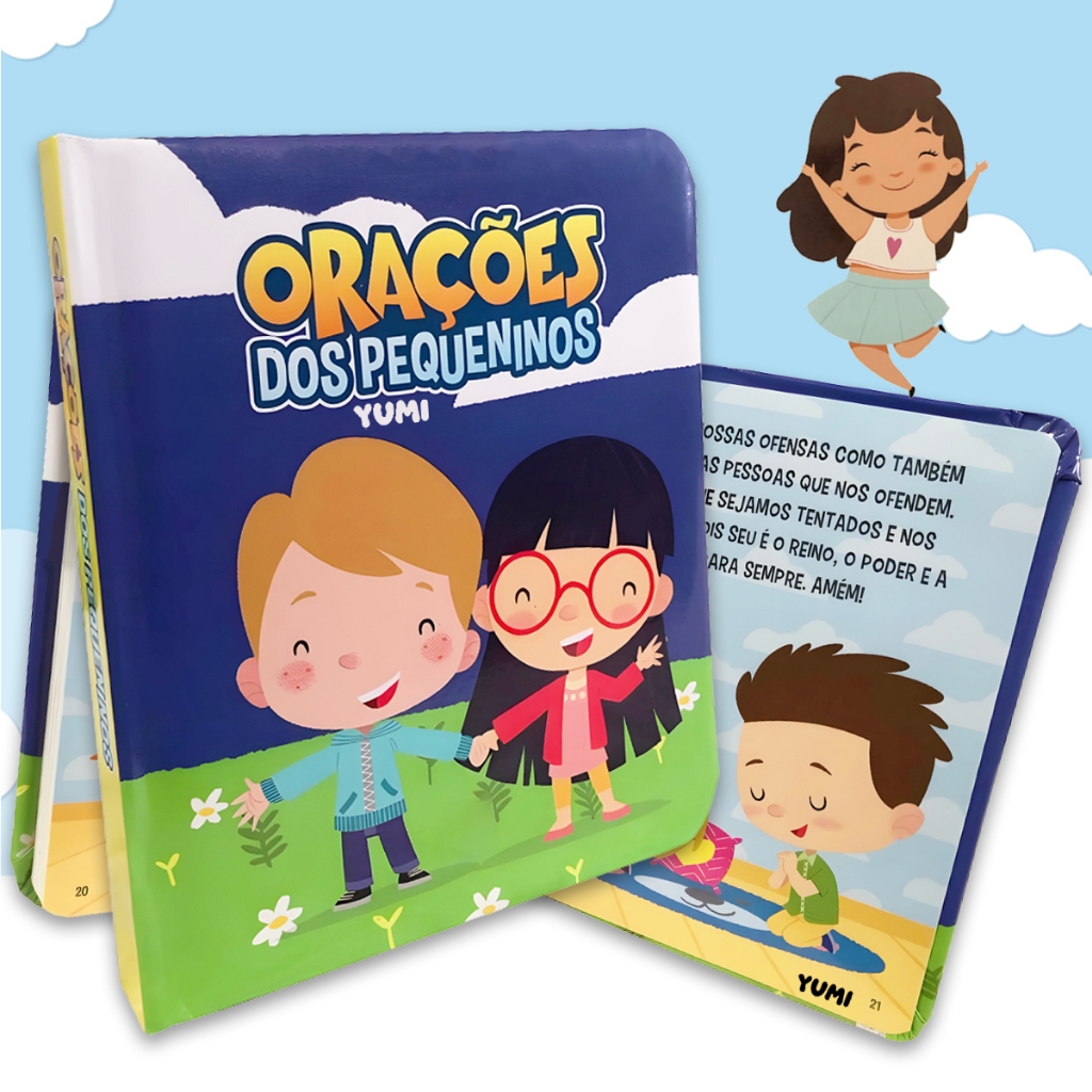 Orações Dos Pequeninos Bíblia Livro Infantil | Palavras Ilustradas | Capa Almofadada Premium | Orações Para Crianças em Oferta na Shopee