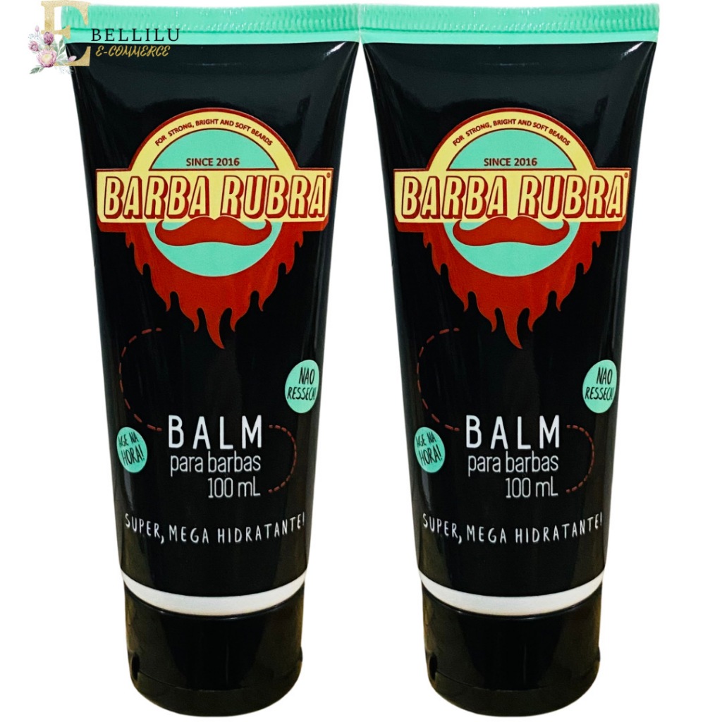 KIT 02 Balm Para Barba hidratante Barba Rubra