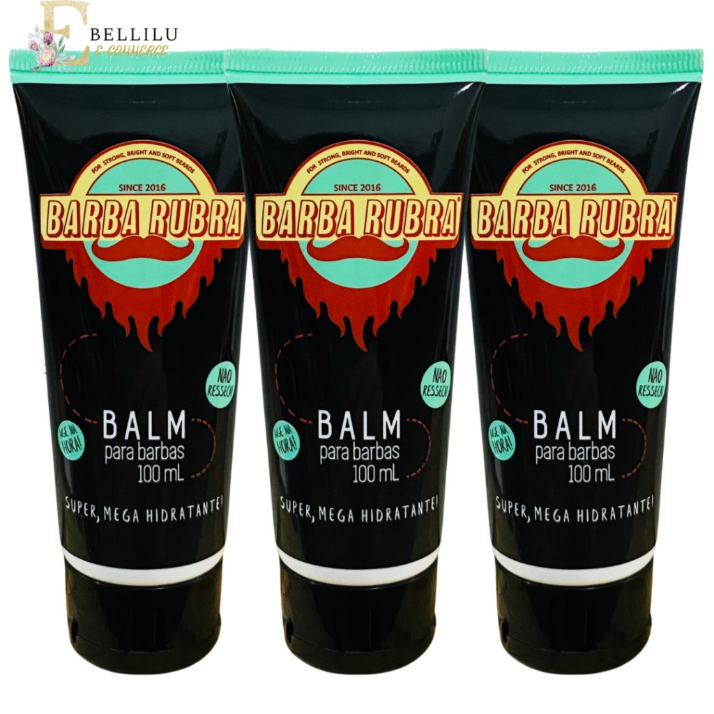 Kit 03 Balm para Barba 100ml Barba Rubra Pronta Entrega