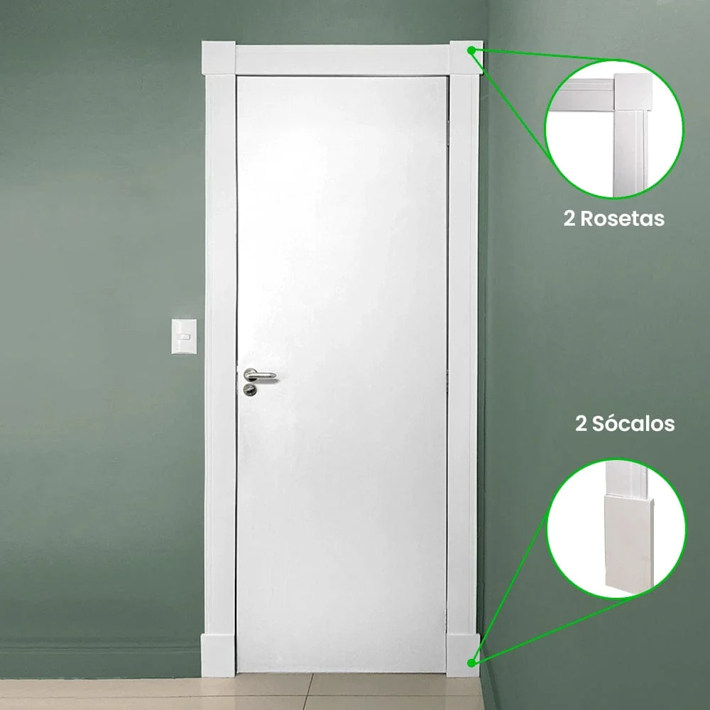 Kit Sócalos e Rosetas para Porta em Oferta na Shopee