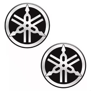 Kit Adesivo Logo Yamaha 5cm Cromado Resinado (PAR) em Oferta na Shopee