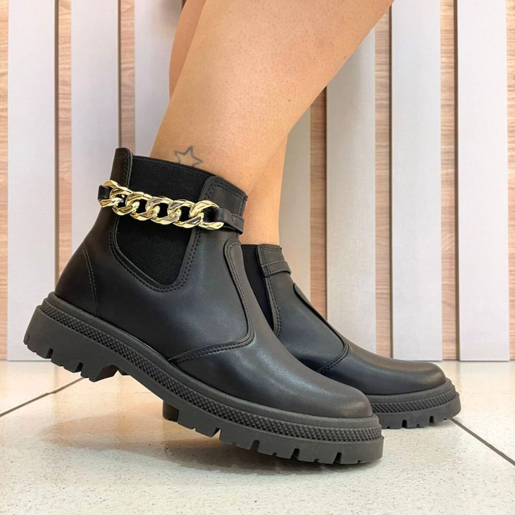 Bota Tratorada Moleca Feminina Coturno Corrente 5344