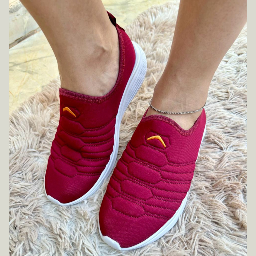 Tênis Calce Fácil Estilo Flexível Confortável Leve Feminino em Oferta na Shopee