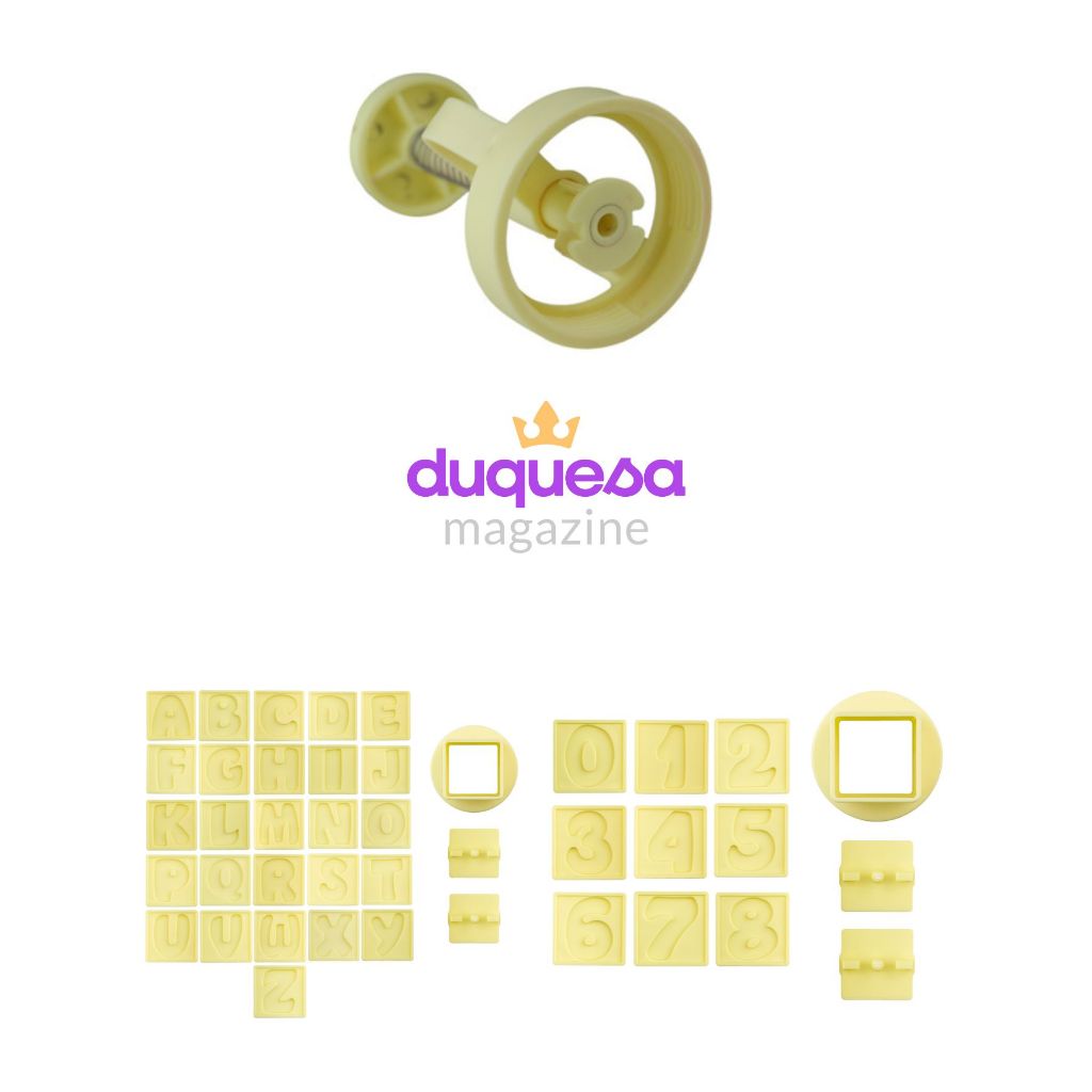 Kit 1 Base do Ejetor +1 Ejetor Max Números +1 Ejetor Max Modelador Molde de Doces Letras Blue Star em Oferta na Shopee