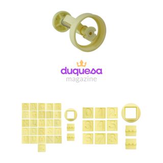 Kit 1 Base do Ejetor +1 Ejetor Max Números +1 Ejetor Max Modelador Molde de Doces Letras Blue Star em Oferta na Shopee