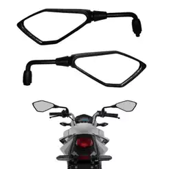 Par Retrovisor Kawasaki Z400 Haste Longa 90 Graus Rosca Yamaha Lander Tenere Crosser Fazer Ybr