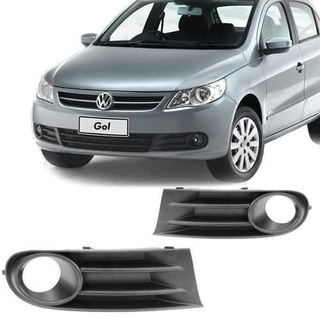 Par Grade Moldura Farol Milha Gol Voyage Saveiro G5 Com furo
