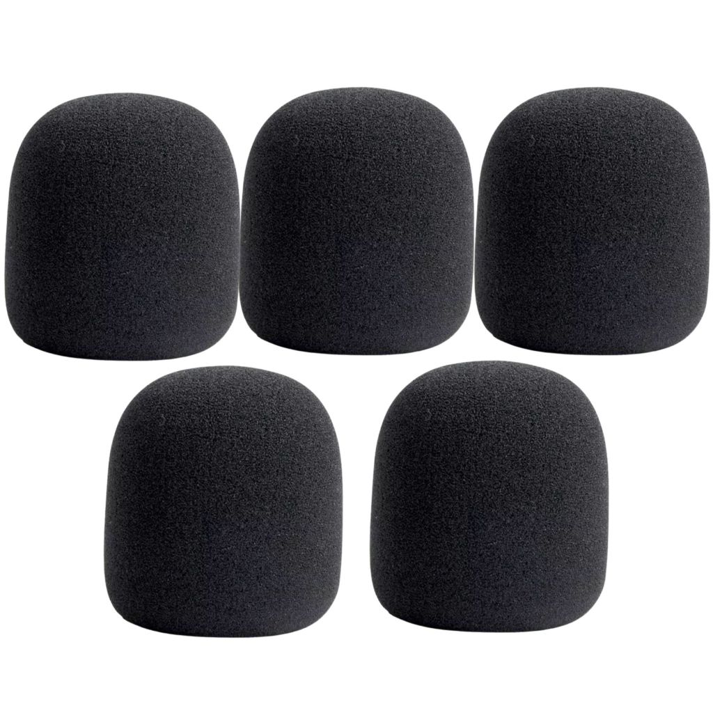Kit 5 Espumas Protetora Universal Para Microfone - Condensador Pop - Modelo SM58 - Com e Sem Fio - PRETAS em Oferta na Shopee