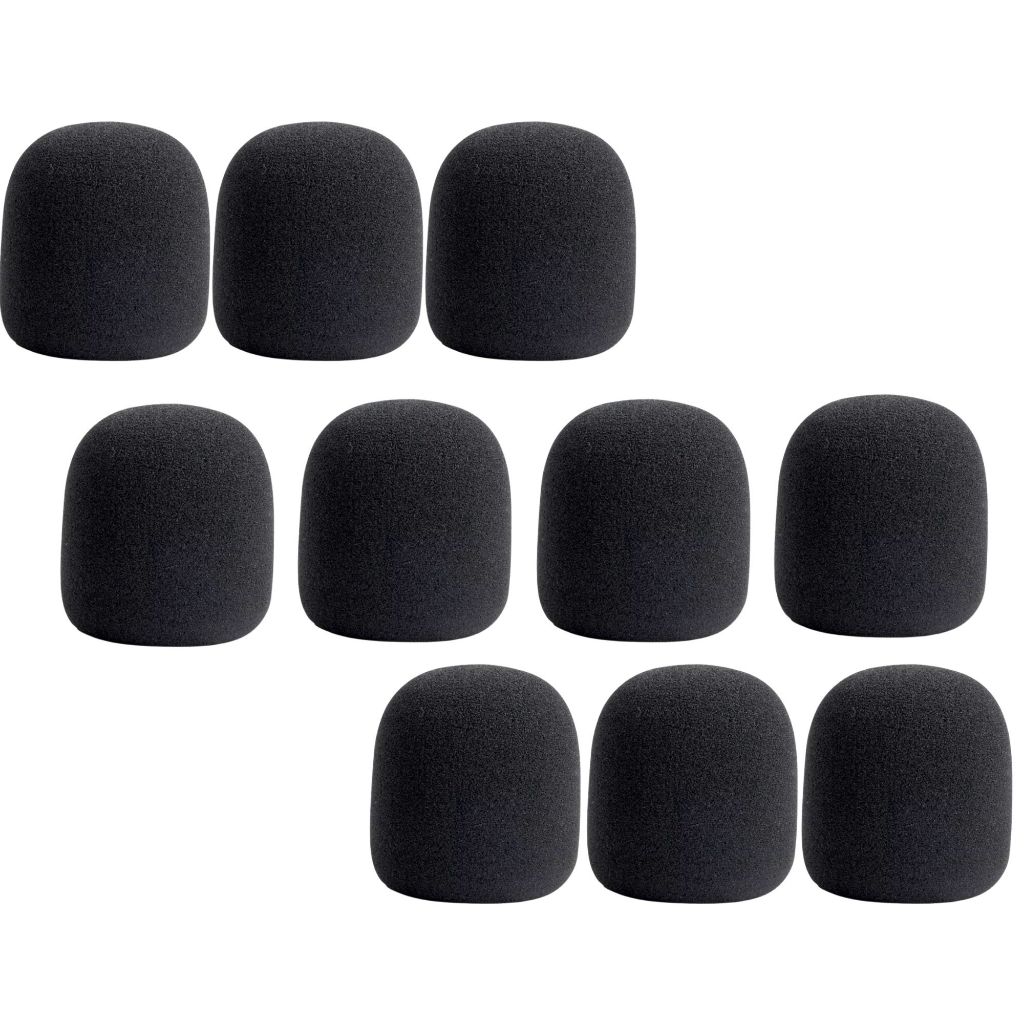Kit 10 Espumas Protetora Universal Para Microfone - Condensador Pop - Modelo SM58 - Com e Sem Fio - PRETAS em Oferta na Shopee