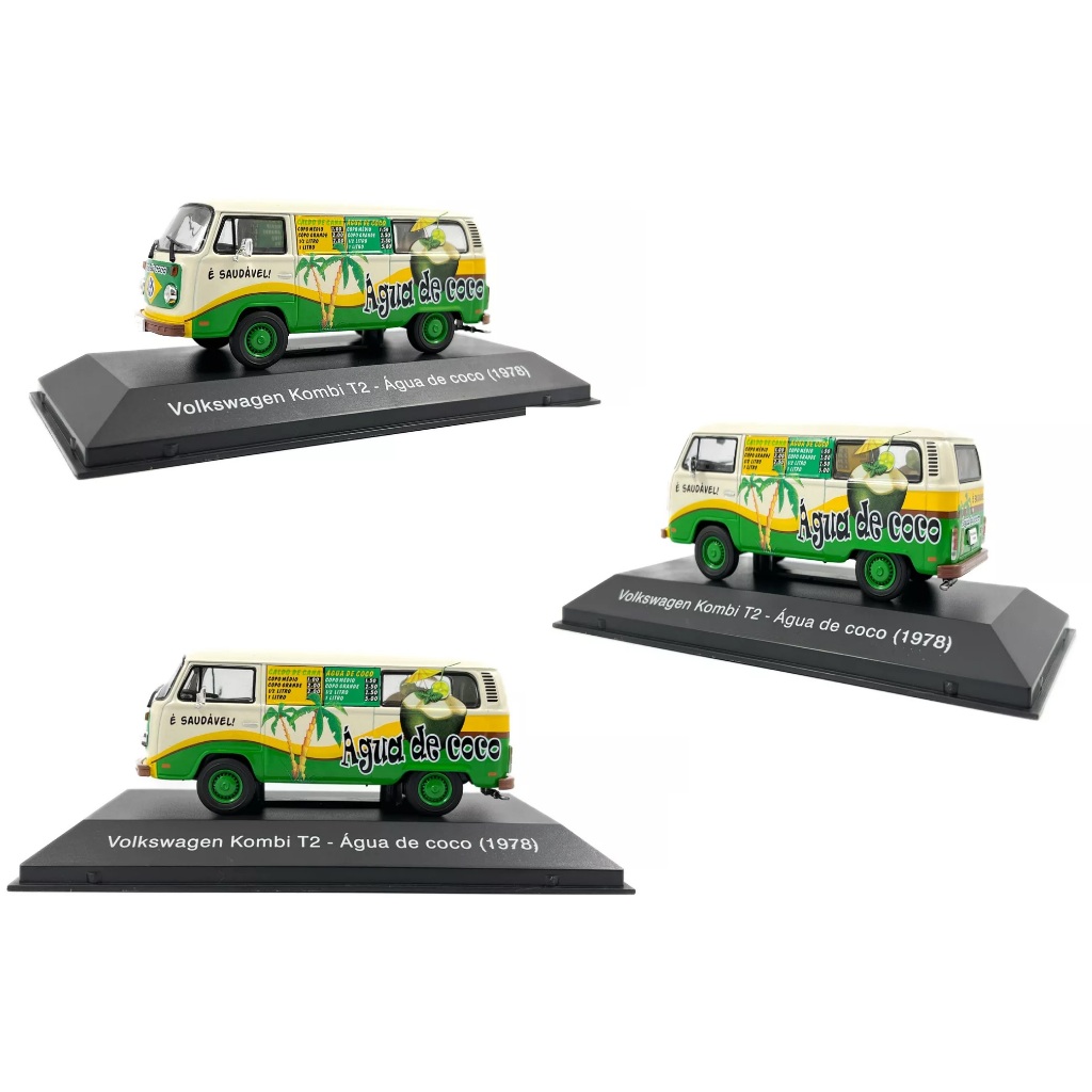 MINIATURA - ESCALA 1:43 - VEÍCULOS DE SERVIÇO DO BRASIL - VW KOMBI ÁGUA DE COCO