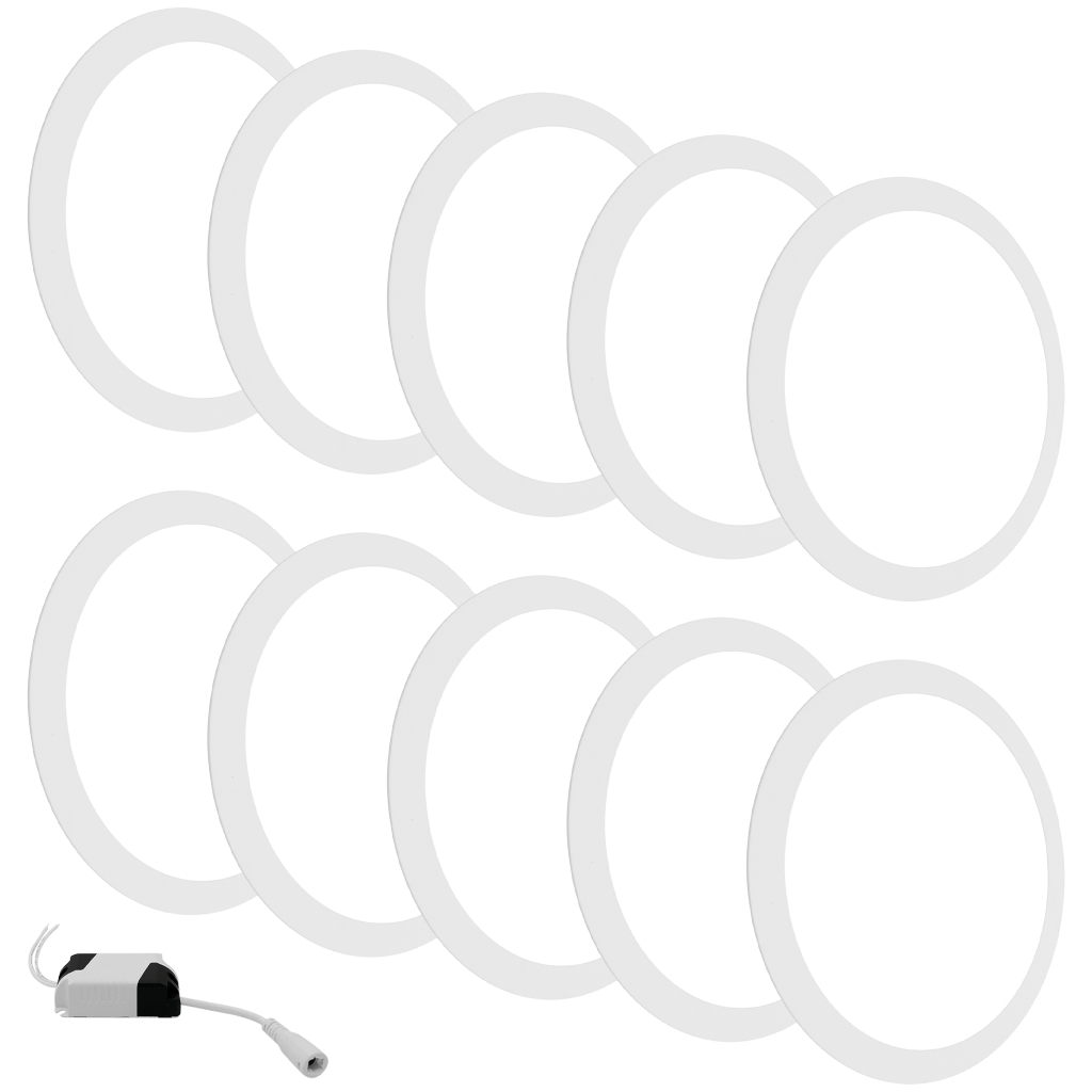 Kit 10 Led Painel Plafon Embutir 25w Redondo em Oferta na Shopee