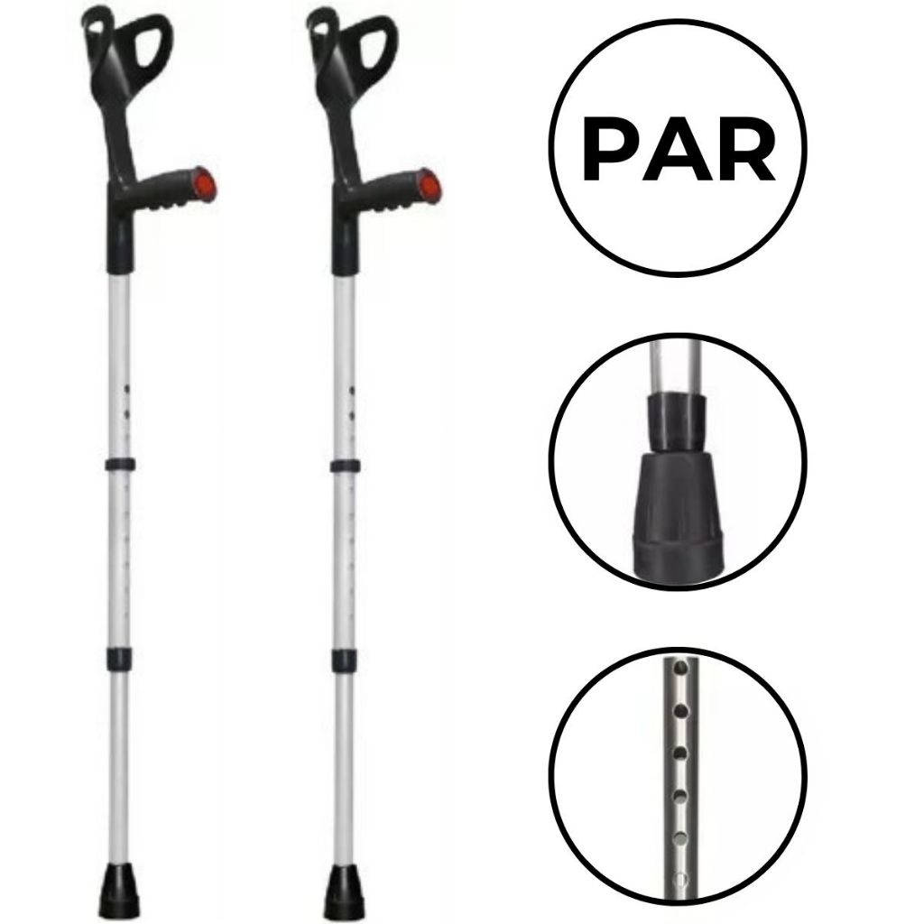 Muleta Ortopédica Canadense Auxiliar Par Take Care 120 Kg em Oferta na Shopee