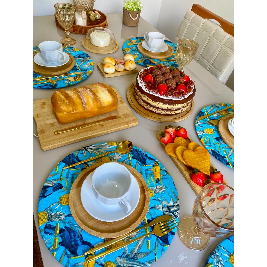 Sousplat Estampado Azul: Onde Comprar | BuscaProdutos