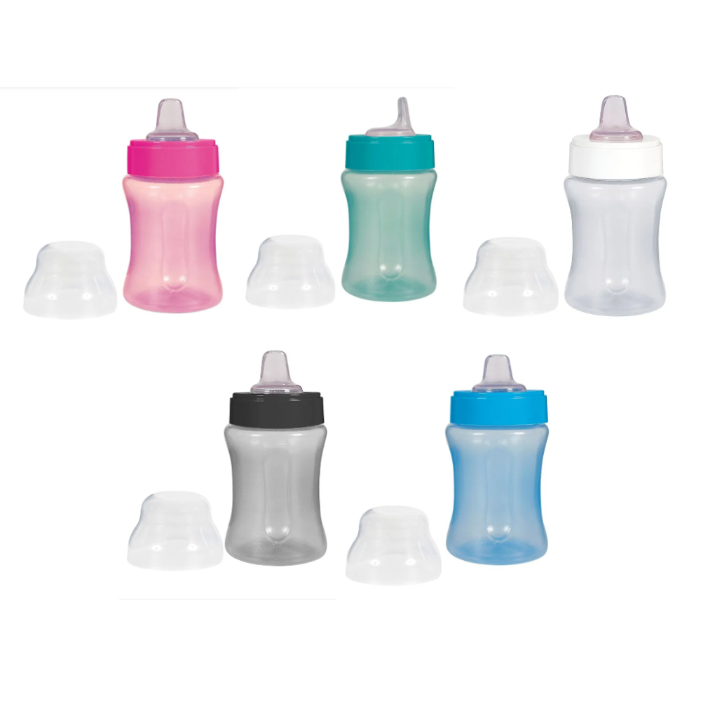 Copo com bico de silicone e tampa 300ml - Baby Go varias cores em Oferta na Shopee
