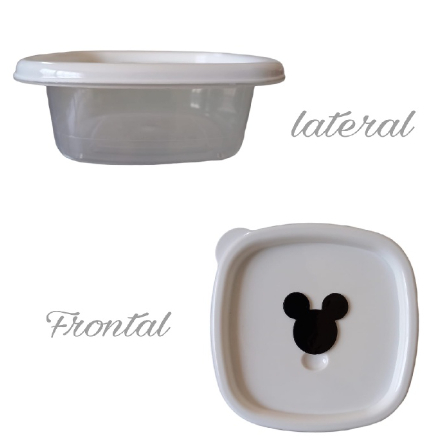 Kit C/2 Pote Plástico 400ml Cada  Mickey Plasutil Utilidades De Cozinha