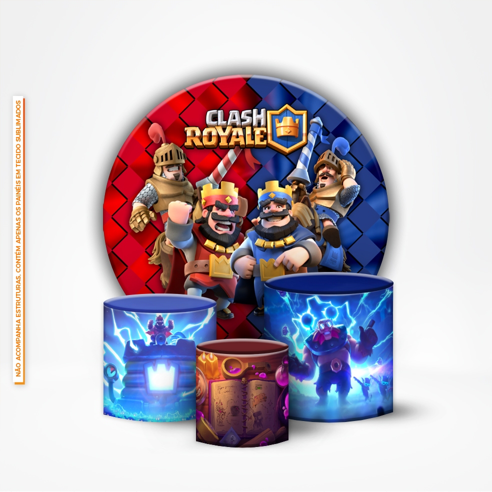 Trio Capa de Cilindro + Capa de Painel Tema clash royale  Veste Fácil