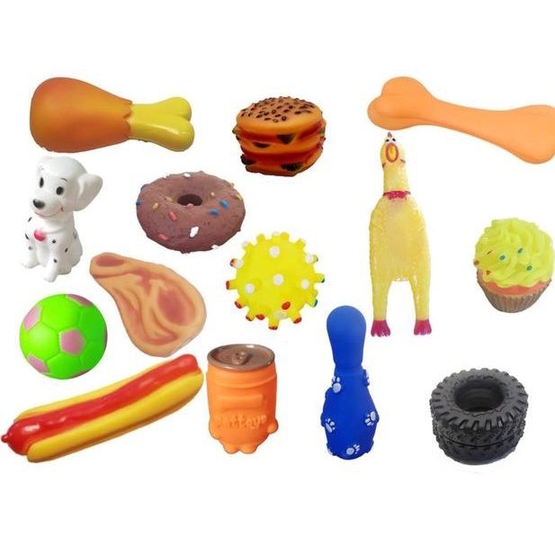 Kit Brinquedos Mordedores Para Pet Cachorro 3 Unidades com apito
