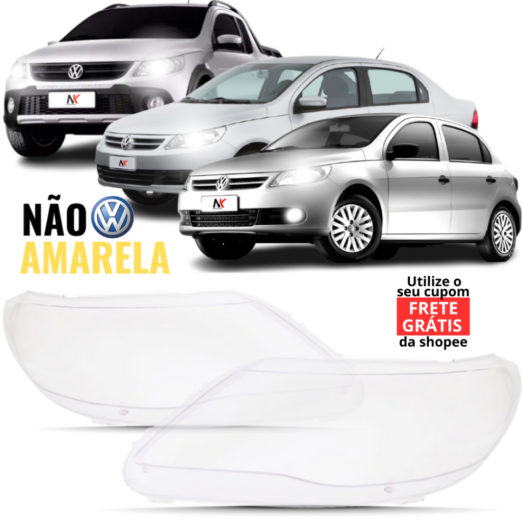 Par/Un Lente Farol Gol Saveiro Voyage G5 2009 2010 2011 2012 Lentes Novo em Oferta na Shopee