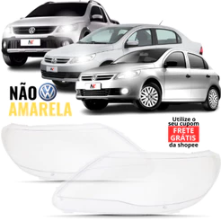 Par/Un Lente Farol Gol Saveiro Voyage G5 2009 2010 2011 2012 Lentes Novo