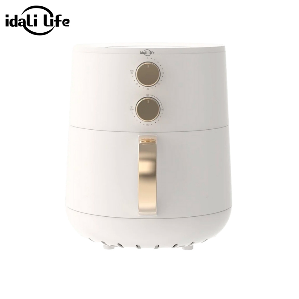 Fritadeira Elétrica Air Fryer Sem Óleo 5.5L 127V / 220V 1400W Antiaderente Branco IDALI LIFE