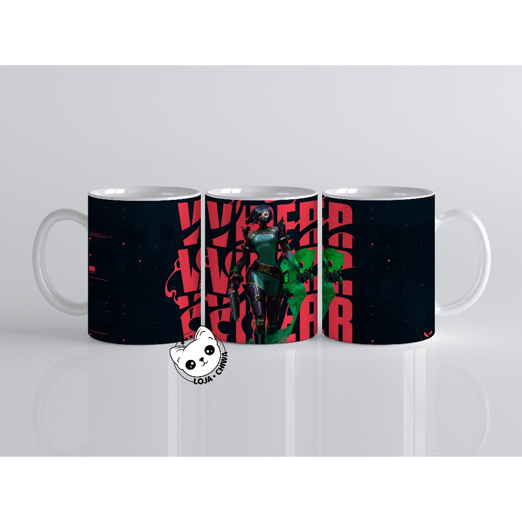 Caneca Personalizada Valorant Agente Viper Jogo Gamer PC Shooter Game Personagem Xicara Cerâmica Importada