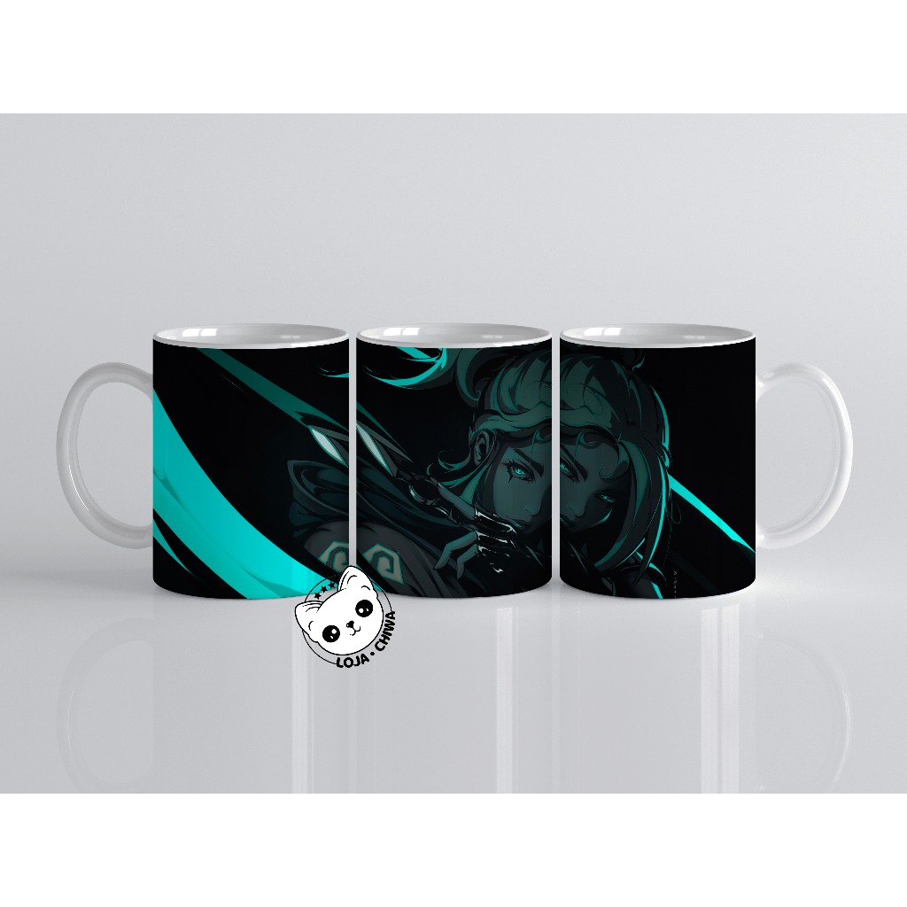 Caneca Personalizada Valorant Agente Jett Jogo Gamer PC Shooter Game Personagem Xicara 1 Cerâmica Importada