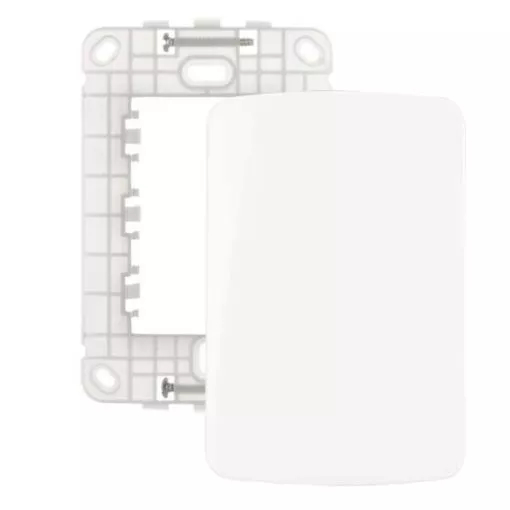 Conjunto Placa Espelho Moldura Tampa 4x2 Cega B3 Branco MarGirius